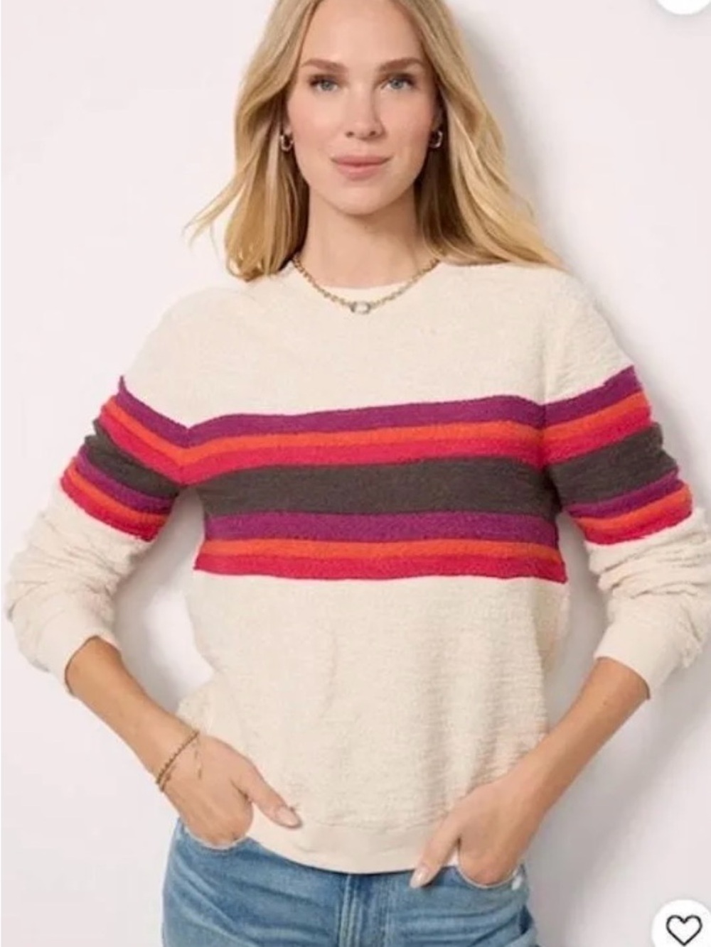 FAHERTY Vista striped pullover